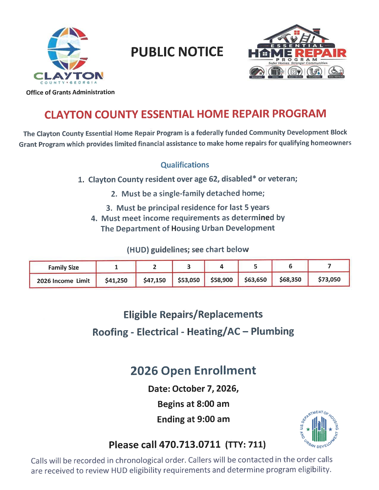 Clayton County Essential Home Repair Program 